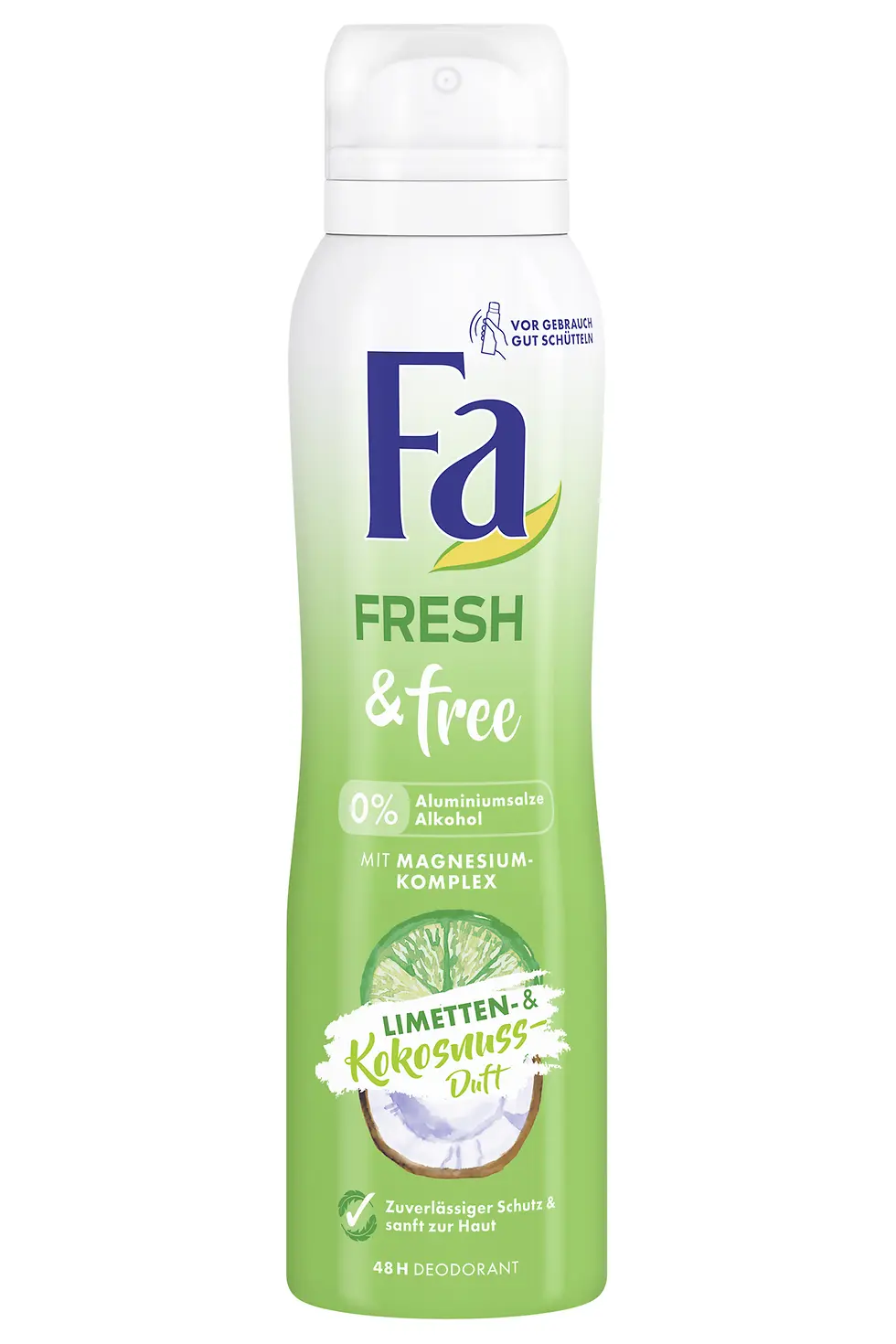 Fa Fresh & free Limetten- und Kokosnuss-Duft, 48 H Deodorant