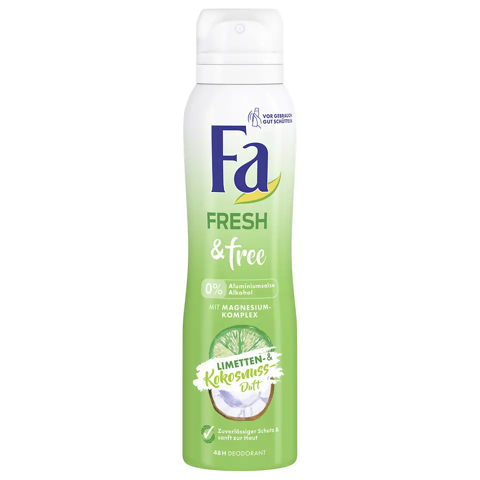 Fa Fresh & free Limetten- und Kokosnuss-Duft, 48 H Deodorant