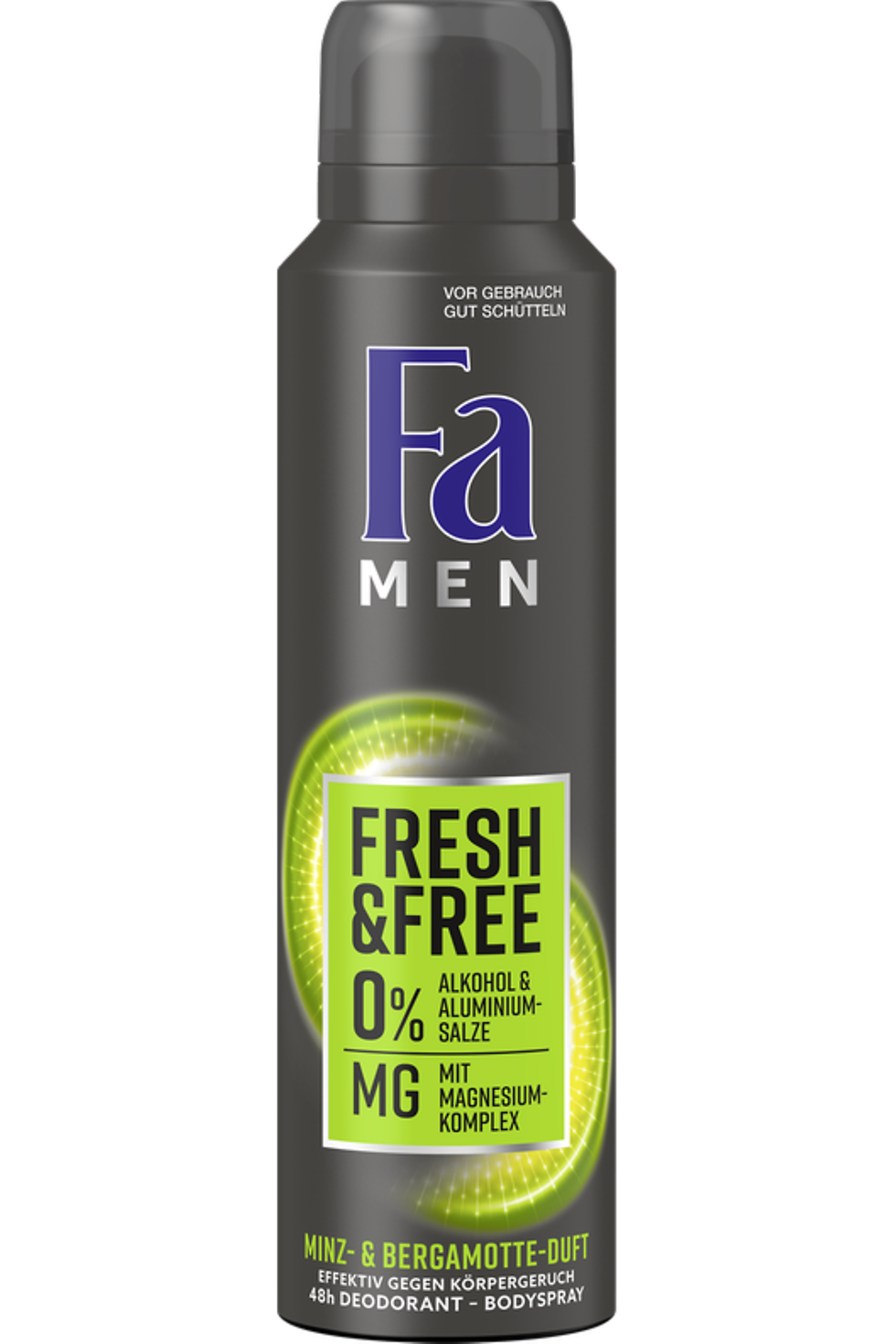 Fa Men Fresh & Free Minz- und Bergamotte-Duft, 24 H Deodorant