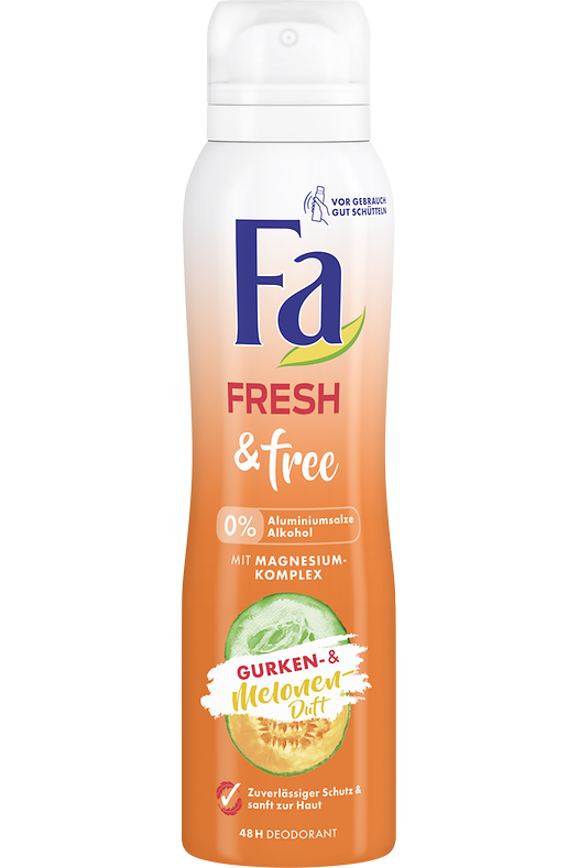 Fa Fresh & free Gurken- und Melonen-Duft, 48 H Deodorant