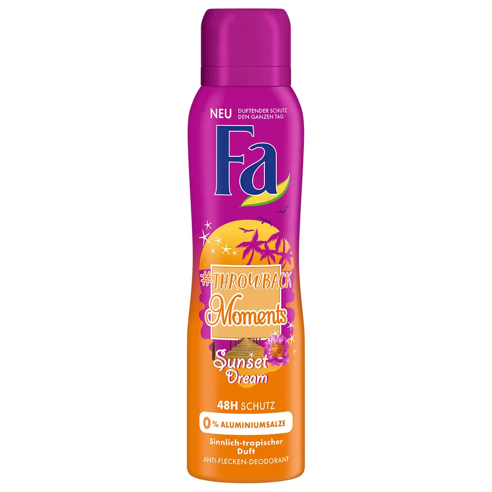 Fa #Throwback Moments Sunset Dream Anti-Flecken-Deodorant