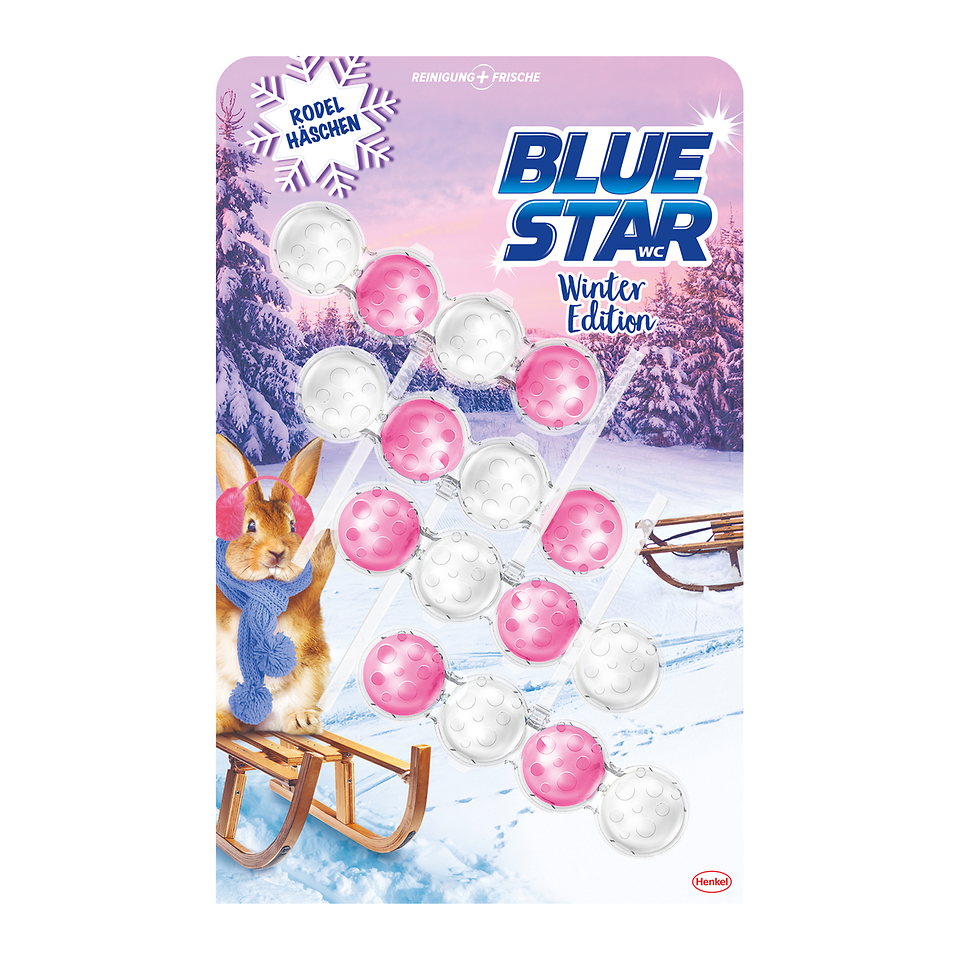 Winter-Edition von Blue Star Rodelhäschen