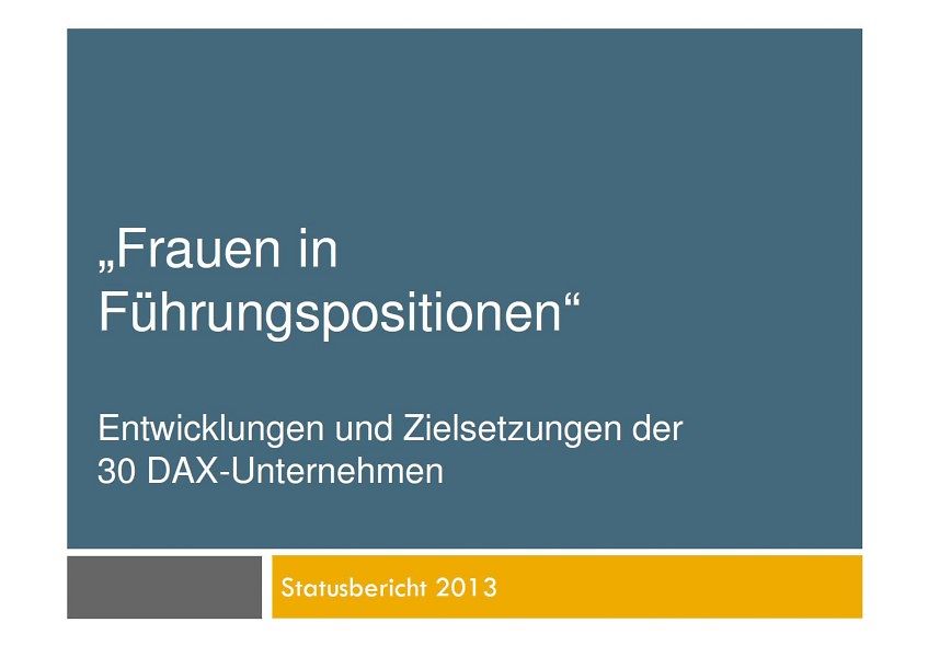 DAX 30-Unternehmen veröffentlichen dritten Statusbericht