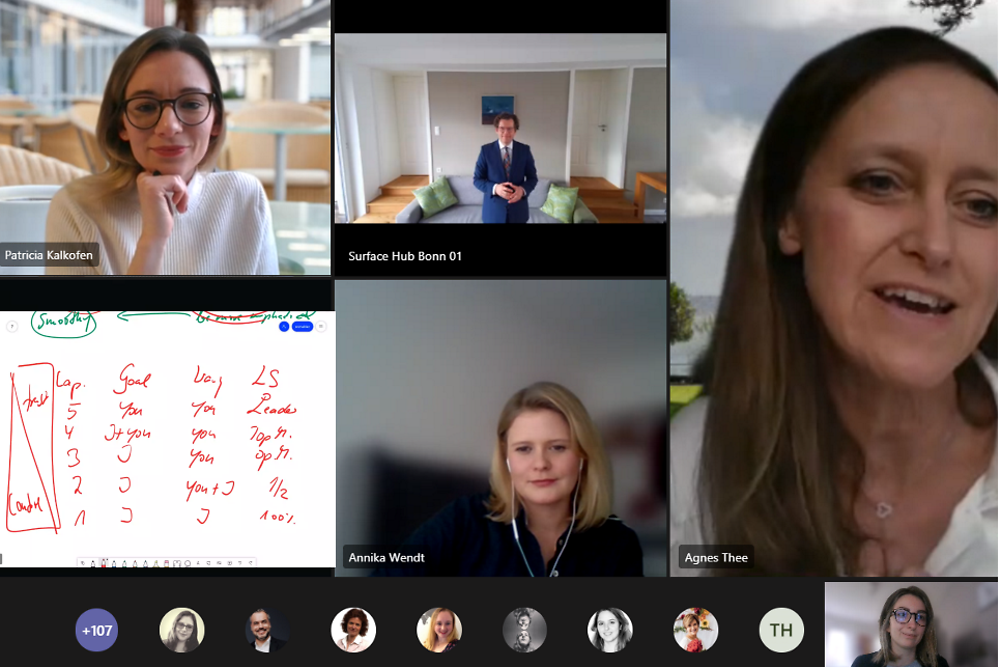 Video conference of colleagues in Microsoft Teams