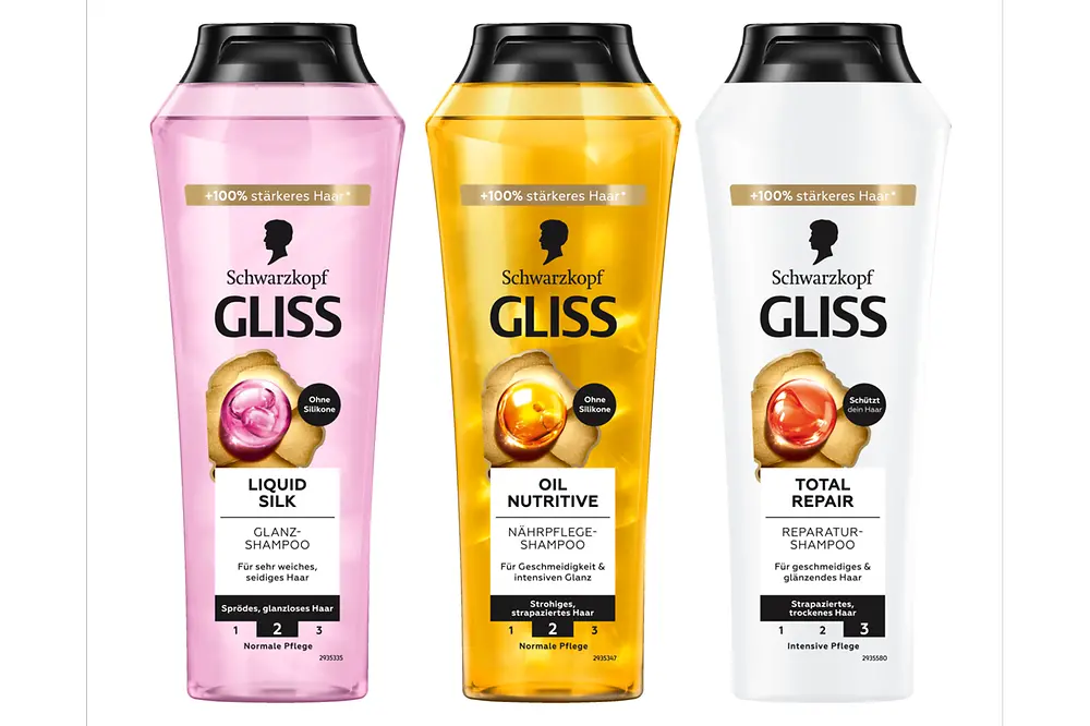 GLISS Total Repair, Oil Nutritive & Liquid Silk Shampoos
