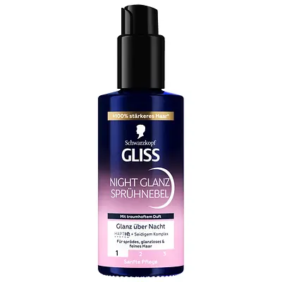 Boost für die abendliche Haarroutine, ohne das Haar zu beschweren – mit den neuen GLISS Night Sprühnebeln
