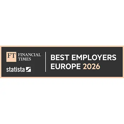 Das Logo der Auszeichnung „Best Employers Europe 2026“.