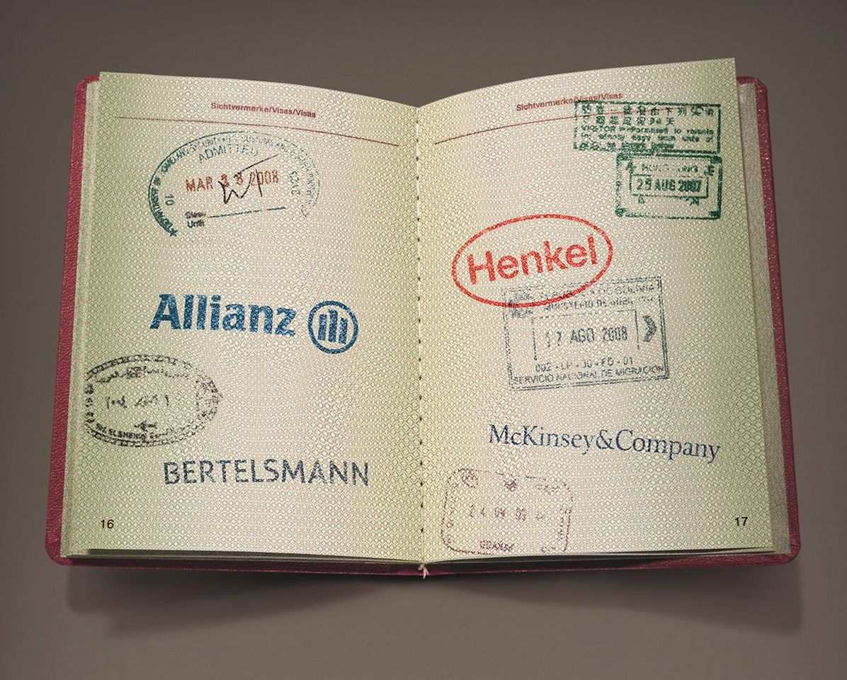 Eine Bewerbung, vier Partnerunternehmen: Allianz, Bertelsmann, Henkel und McKinsey.