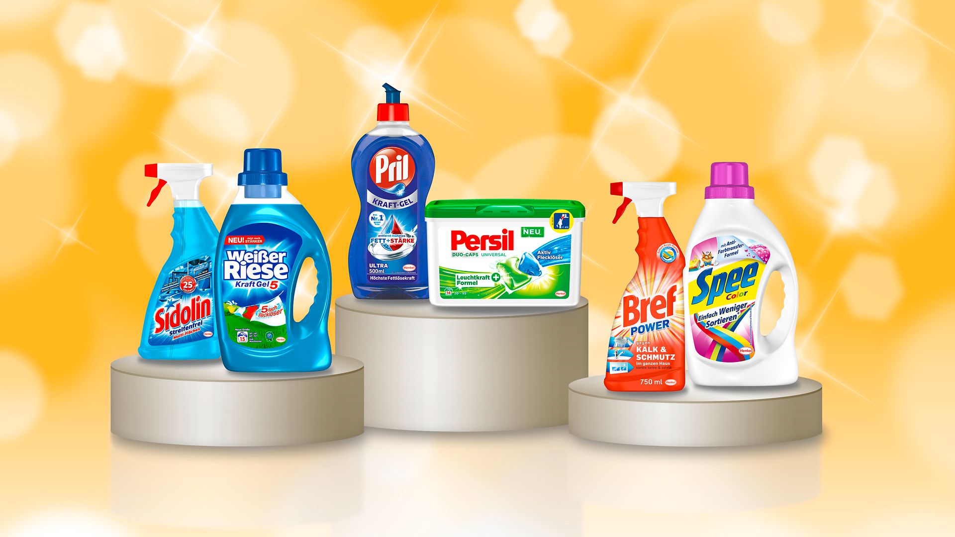 Gleich sechs Wasch- und Reinigungsmittel von Henkel wurden von Verbrauchern mit dem begehrten Titel „Produkt des Jahres 2015“ ausgezeichnet.