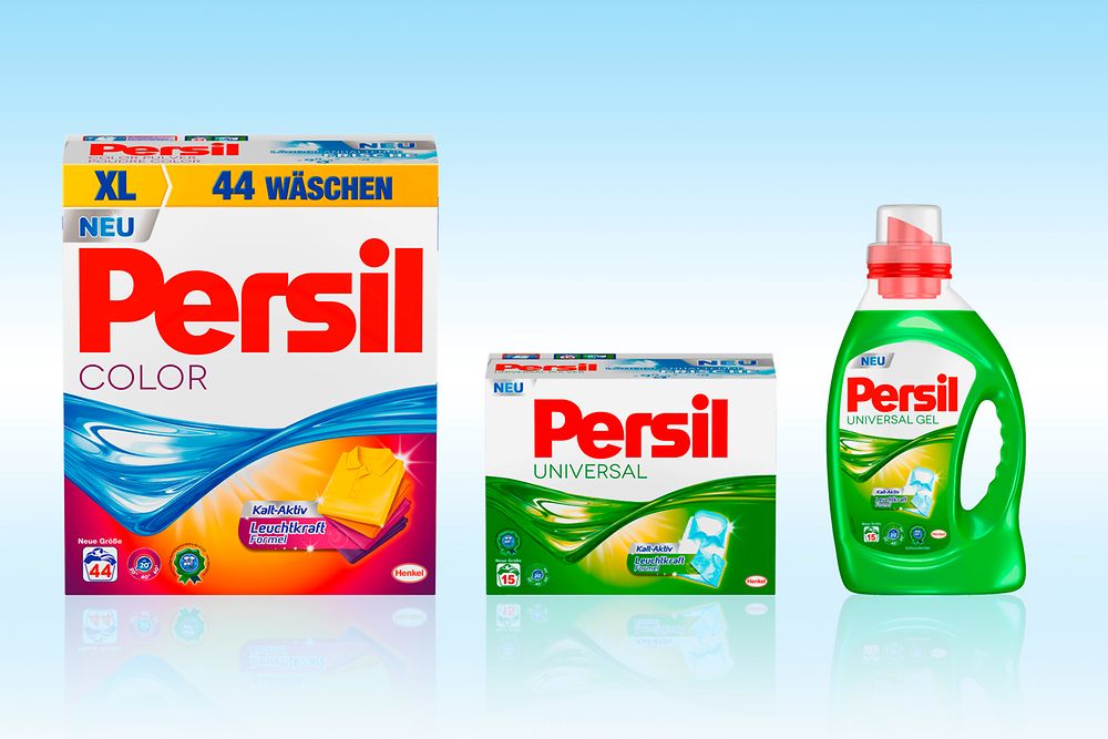 Seit Februar 2014 sind Persil Universal Gel und die Pulver-Varianten mit neuer Formel im Handel erhältlich