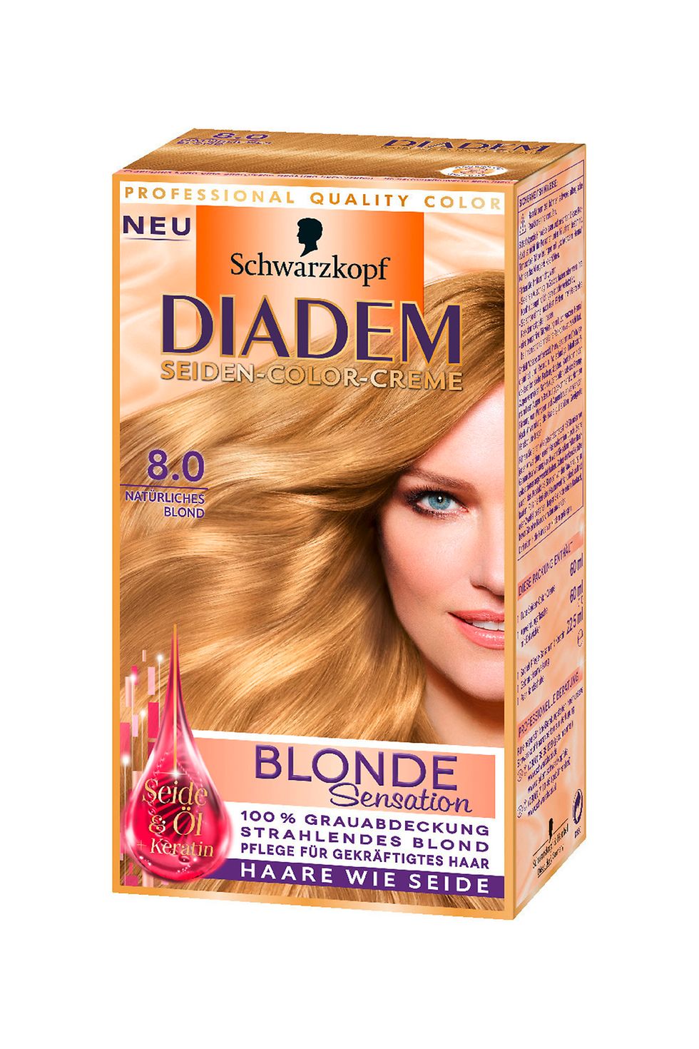 Diadem Seiden-Color-Creme Blonde Sensation 8.0 Natürliches Blond