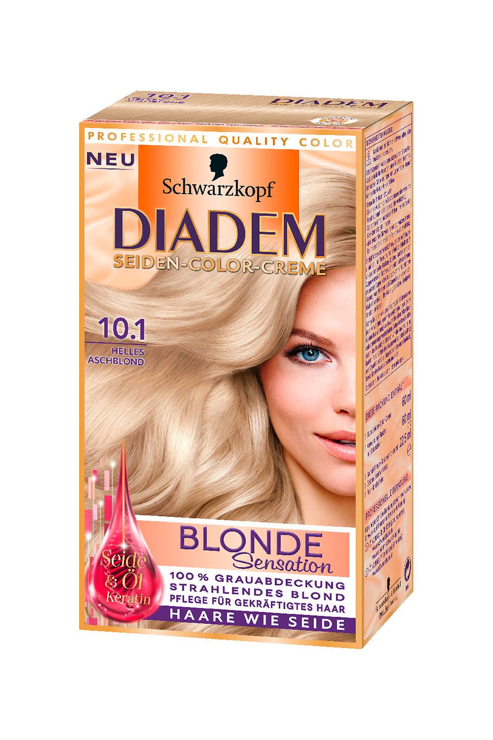 Diadem Seiden-Color-Creme Blonde Sensation 10.1 Helles Aschblond