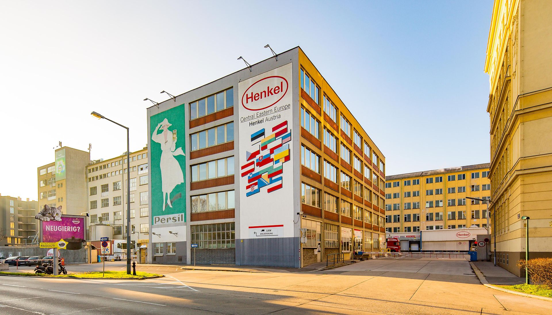 Das Henkel-Werk Wien im Jahr 2017, Ansicht: Erdberger Lände.