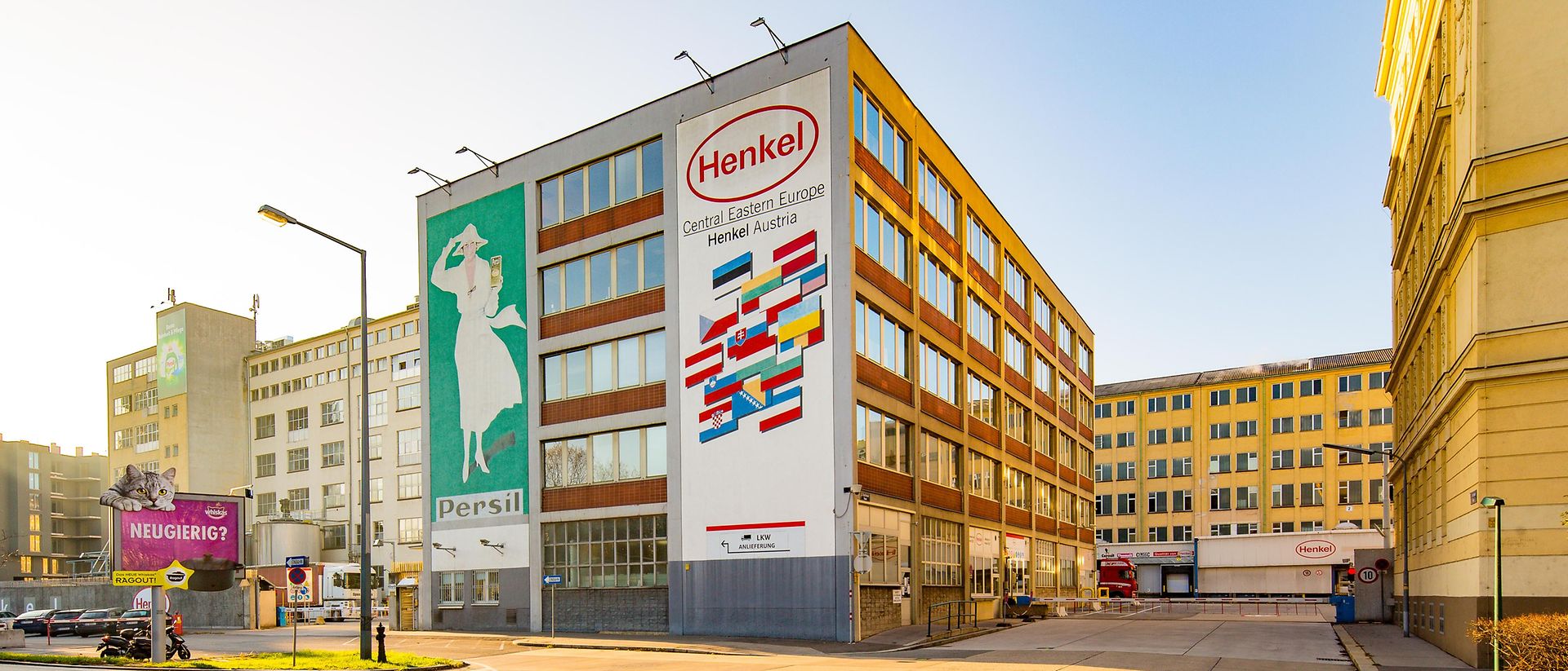 Das Henkel-Werk Wien im Jahr 2017, Ansicht: Erdberger Lände.
