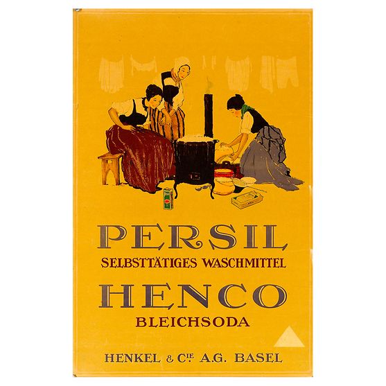 Werbeplakat für Henkel-Produkte in der Schweiz von 1920