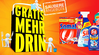 Ab sofort können Sie im Rahmen unserer Aktion „Saubere Angebote“ wieder kräftig sparen! Bei den Marken Sil, Pril, Somat, biff, Sidolin, Der General und Bref erhalten Sie bei den Vorteilsgrößen bis zu 50 Prozent mehr Inhalt gratis.