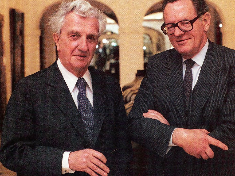 Dr. Konrad Henkel (links), Prof. Dr. Dr. Helmut Sihler (1983) 