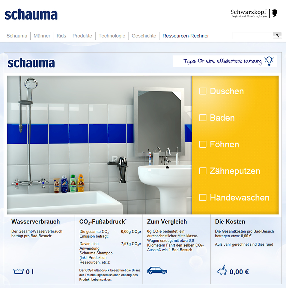 Schauma interactive resource calculator