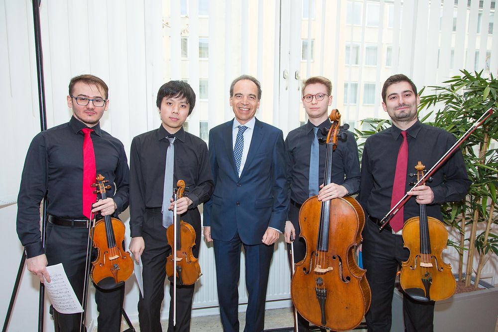 Klassische Musik vom Feinsten: Das „Giocoso String Quartet“ spielte Ravel.