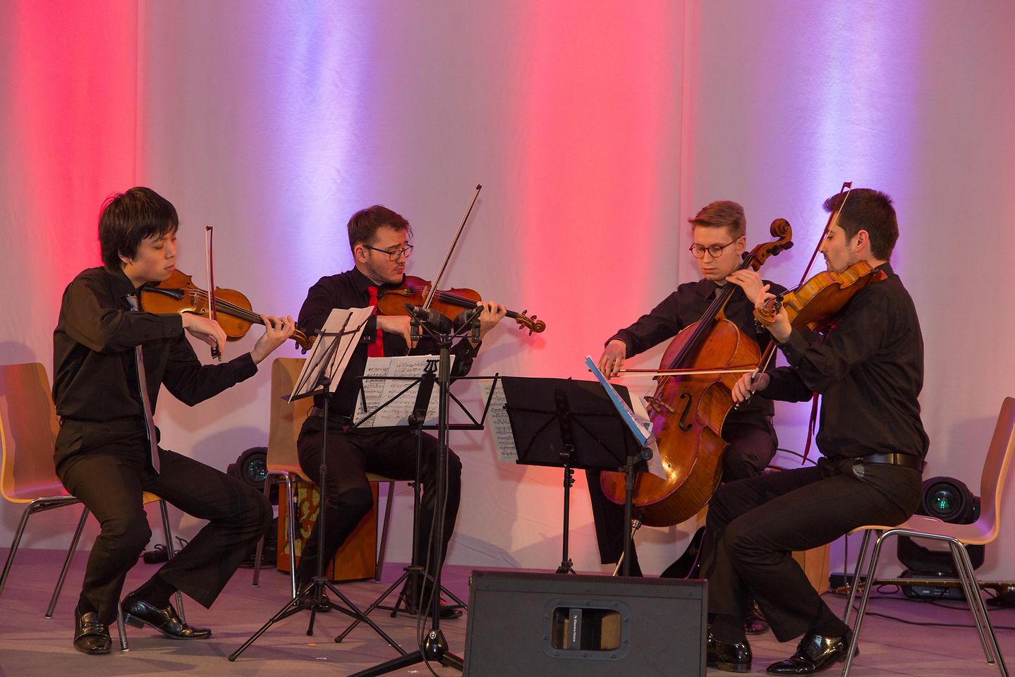 Klassische Musik vom Feinsten: Das „Giocoso String Quartet“ spielte Ravel.