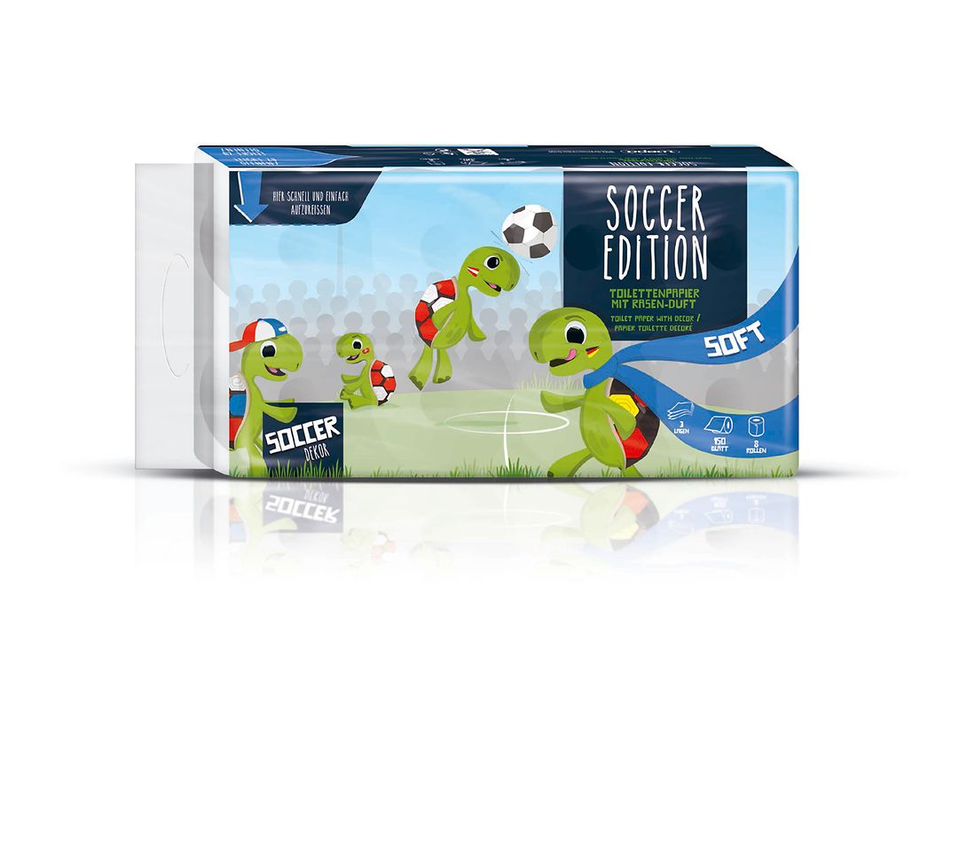 Fußball-Edition Toilettenpapier mit Rasenduft