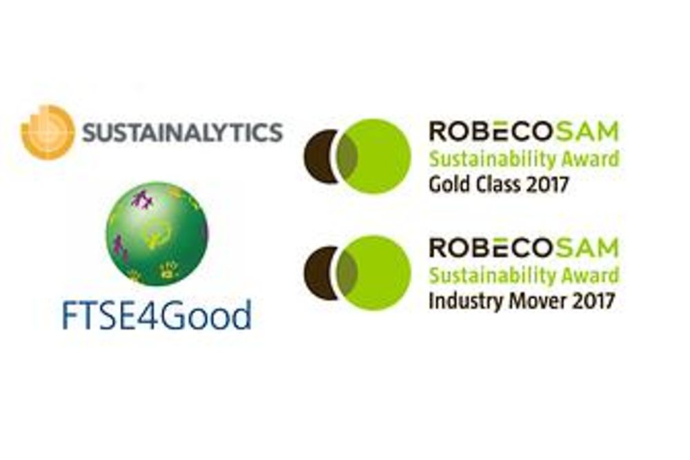 
Viermal ausgezeichnet: Henkel ist unter den „Global 100 Most Sustainable Corporations“, das beste Unternehmen seiner Branche bei Sustainalytics, hat den „Gold Class Award“ und „Industry Mover Award“ von RobecoSAM erhalten und wurde erneut im FTSE4Good Index gelistet.