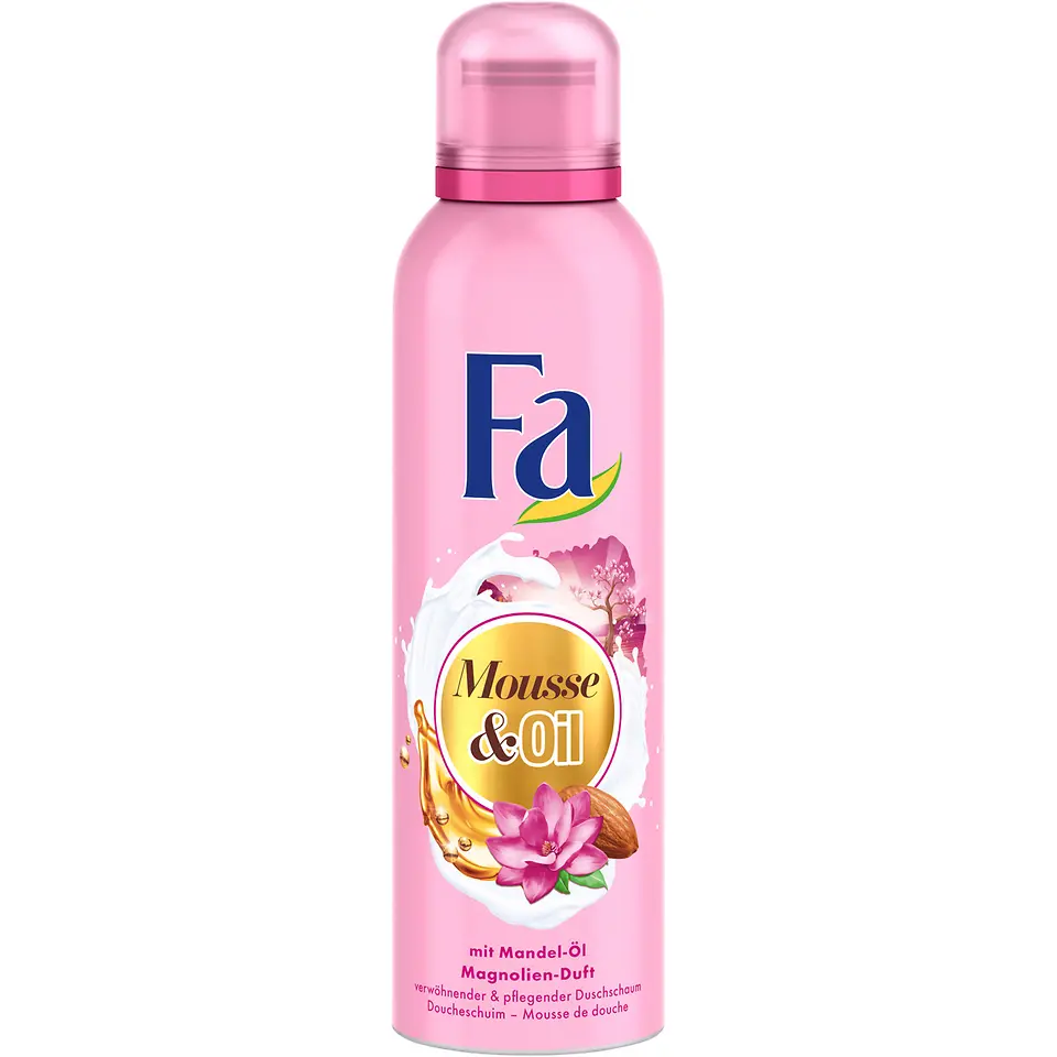 Fa Mousse & Oil Duschschaum mit Mandel-Öl und Magnolien-Duft