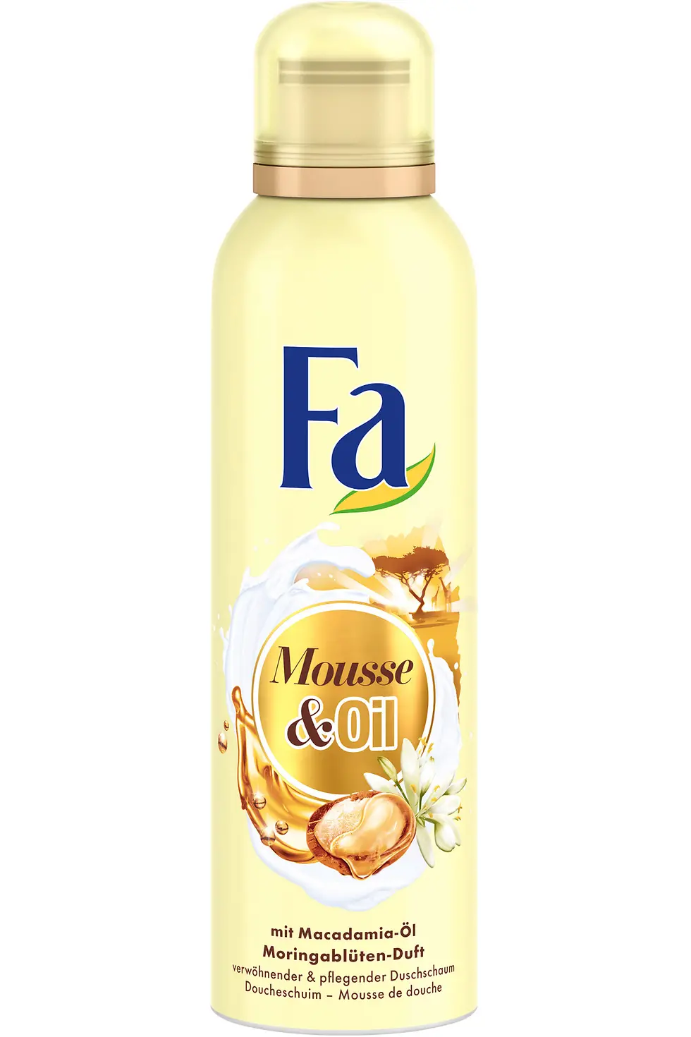 Fa Mousse & Oil Duschschaum mit Macadamia-Öl und Moringablüten-Duft