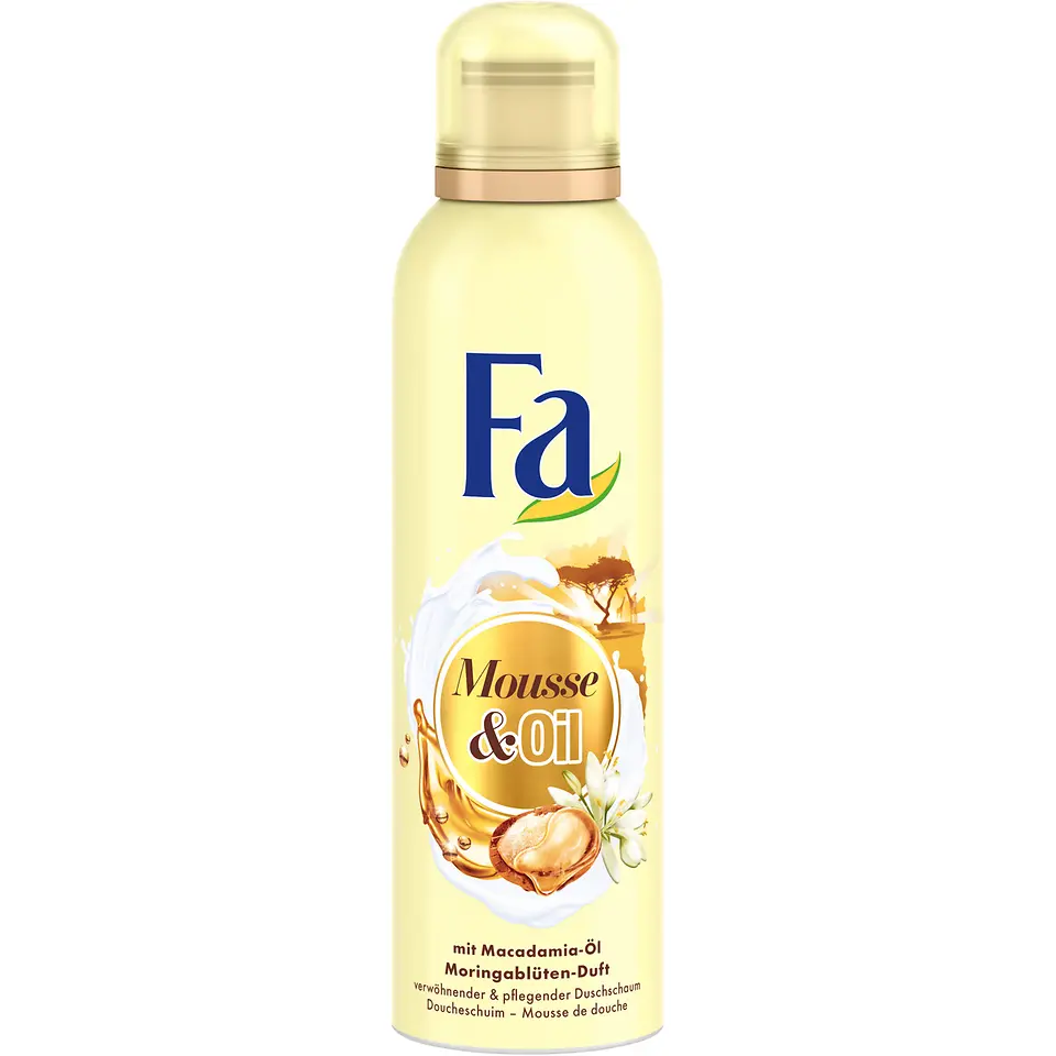 Fa Mousse & Oil Duschschaum mit Macadamia-Öl und Moringablüten-Duft