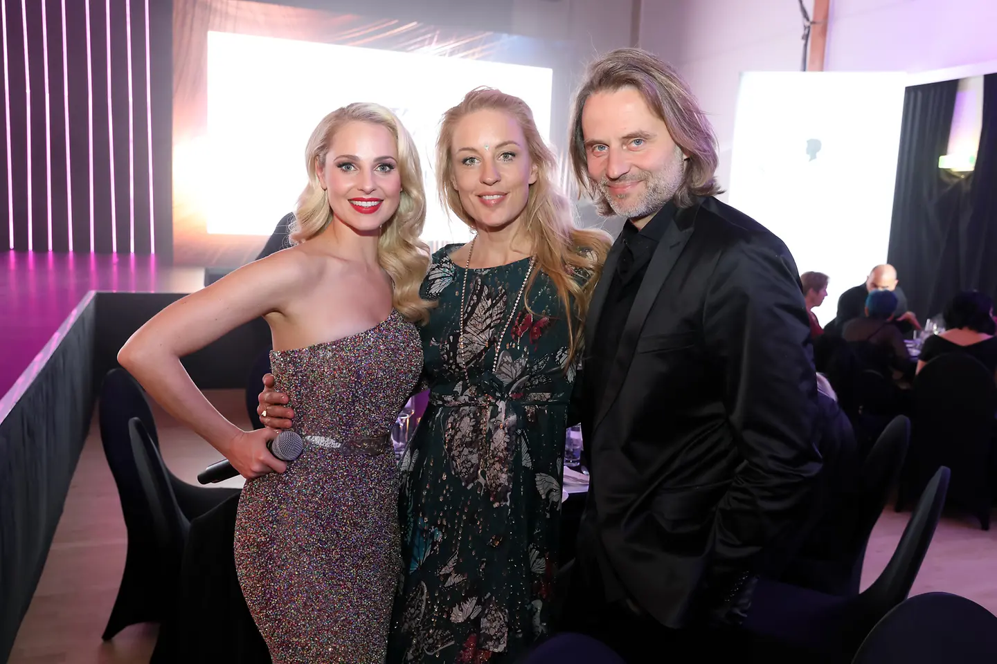 Silvia Schneider (Moderatorin), Lilian Klebow (Schauspielerin), Erich Altenkopf (Schauspieler)