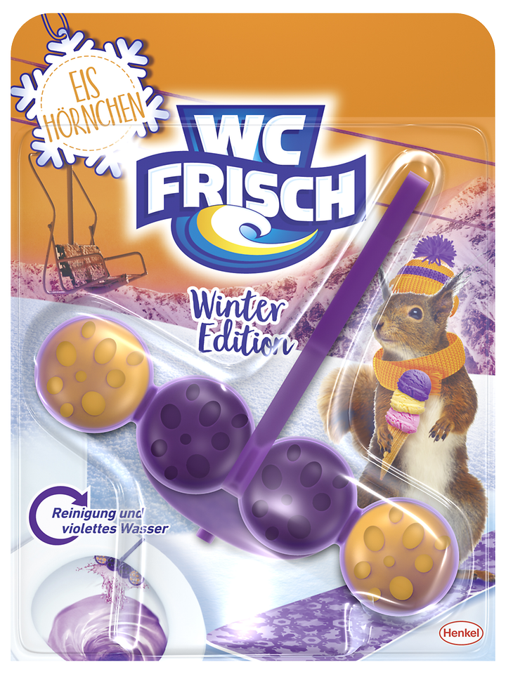 Die limitierte WC Frisch Winter-Edition in der Variante „Eis Hörnchen“