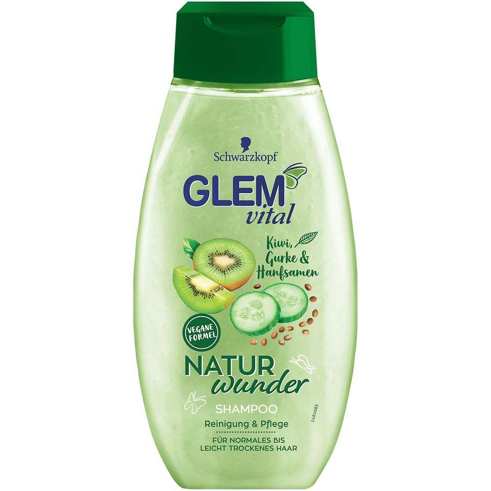 Glem vital Naturwunder Kiwi, Gurke & Hanfsamen Shampoo